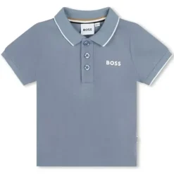 Hugo Boss Baby - Polo Piquet Manga Curta, Azul