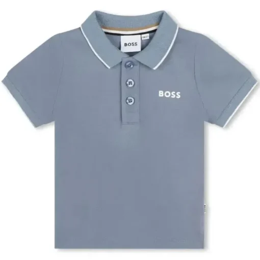 Hugo Boss Baby - Polo Piquet Manga Curta, Azul