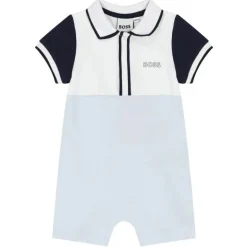 Hugo Boss Baby - Polo Pique Overall Pale Blue