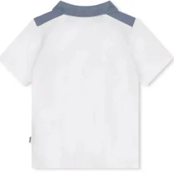 Hugo Boss Baby - Polo piquet manga curta colorblock, branco/azul