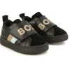 Hugo Boss Baby - Sapatilhas pretas com logotipo de velcro para meninos