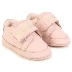 Hugo Boss Baby – Sapatos pré-walker com logotipo rosa para meninas