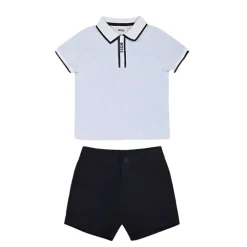 Hugo Boss Baby - Set Polo + Shorts Set, Pale Blue