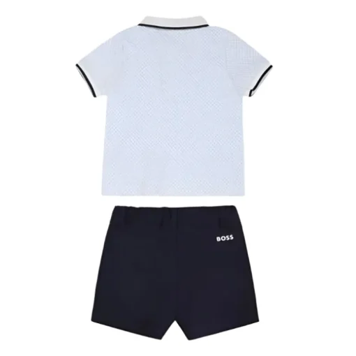 Hugo Boss Baby - Set Polo + Shorts Set, Pale Blue