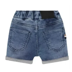Hugo Boss Baby - Short jeans com efeito bigode, pedra dupla