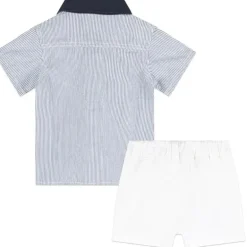 Hugo Boss Baby - Shorts e top de sarja de algodão, branco/azul
