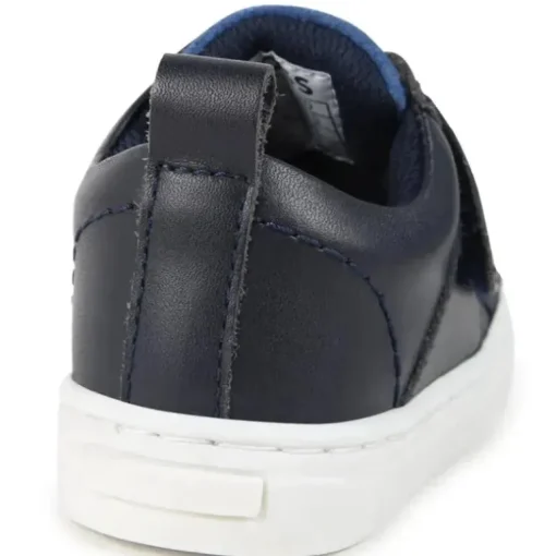 Hugo Boss Baby - Tênis Com Logotipo Elástico, Azul Marinho