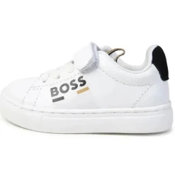 Hugo Boss Baby - Tênis Com Cadarço Elástico E Gancho, Branco