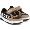 Hugo Boss Baby - Tênis em Mix Material, Preto/Bege