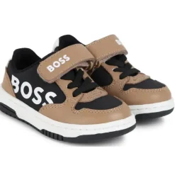 Hugo Boss Baby - Tênis em Mix Material, Preto/Bege