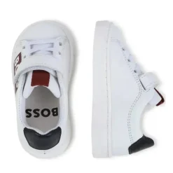 Hugo Boss Baby - Tênis menino âmbar branco com velcro