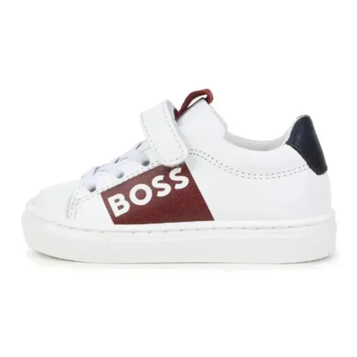 Hugo Boss Baby - Tênis menino âmbar branco com velcro