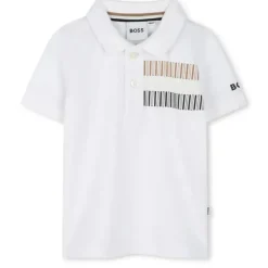 Hugo Boss Baby - Tricolor Short Sleeve Polo White