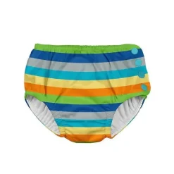i play Snap Reutilizável Fralda Absorvente Maiô, Cinza Multistripe