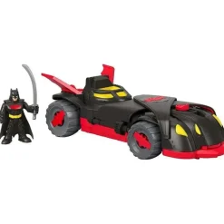 Imaginext DC Super Friends, Ninja Armor Batmobile, Preto/Vermelho