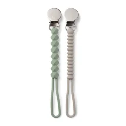 Infantino - All-In-One Pacigrip Silicone Holder 2Pk, Sage Green