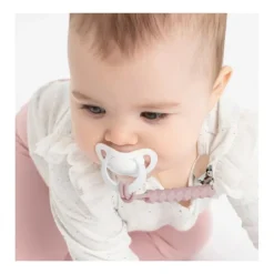 Infantino - All-In-One Pacigrip Silicone Holder 2Pk, Dusty Rose