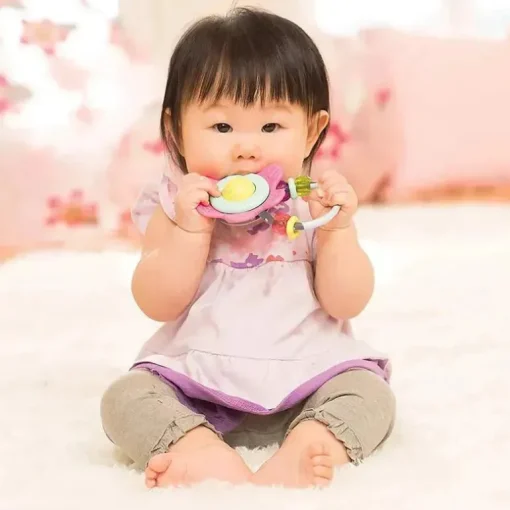 Infantino - chocalho de flor goma Spin &amp; Teethe