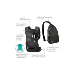 Infantino - Conjunto de bolsa para fraldas e porta-fraldas 4 em 1 Flip conversível