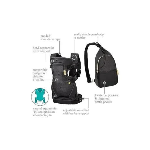 Infantino - Conjunto de bolsa para fraldas e porta-fraldas 4 em 1 Flip conversível