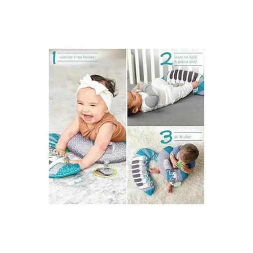 Infantino - Cresça comigo 3 em 1 Tummy Time Piano, Raccoon