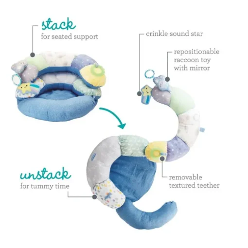 Infantino - 2-In-1 Tummy Time & Seated Support