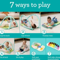 Infantino - Kick N Keys 7-In-1 Musical Piano Activity Gym