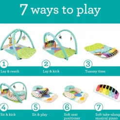 Infantino - Kick N Keys 7-In-1 Musical Piano Activity Gym