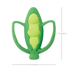 Infantino - Lil' Nibbles Textured Silicone Teether, Peas