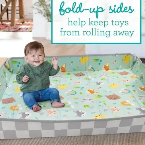 Infantino - Tapete de espuma macia dobrável Wee Wild Ones