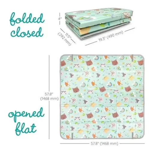 Infantino - Tapete de espuma macia dobrável Wee Wild Ones