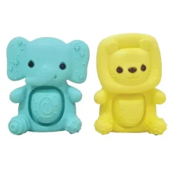 Infantino - Wee Wild Ones - Teethimal Pop Pals, Elefante/Leão