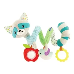Infantino - Wee Wild Ones - Brinquedo de atividade em espiral, guaxinim