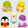 Infantino - Wee Wild Ones Mix &amp; Match Adesivos de banho Amigos