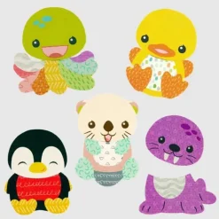Infantino - Wee Wild Ones Mix &amp; Match Adesivos de banho Amigos