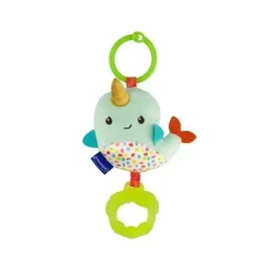 Infantino - Wee Wild Ones Chime &amp; Go Tag Along Pal, Narwhal