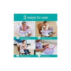 Infantino - Wee Wild Ones Music &amp; Lights 3 em 1 Discovery Seat &amp; Booster, Lavanda