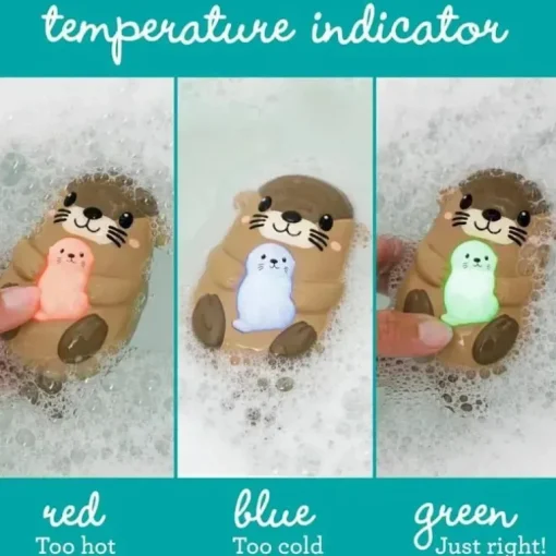 Infantino - Wee Wild Ones - Sensor térmico de banho digital, lontra