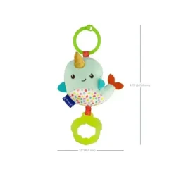 Infantino - Wee Wild Ones Chime &amp; Go Tag Along Pal, Narwhal