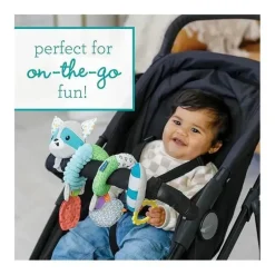 Infantino - Wee Wild Ones - Brinquedo de atividade em espiral, guaxinim