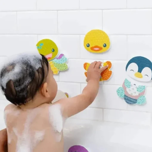 Infantino - Wee Wild Ones Mix &amp; Match Adesivos de banho Amigos