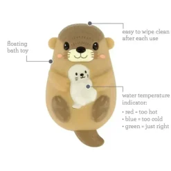 Infantino - Wee Wild Ones - Sensor térmico de banho digital, lontra