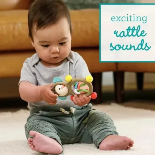 Infantino - Wee Wild Ones - Busy Lil' Sensory Rattle, Monkey