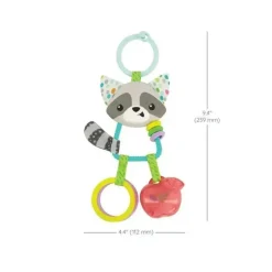 Infantino - Wee Wild Ones Jingle Charms Chocalho, Guaxinim
