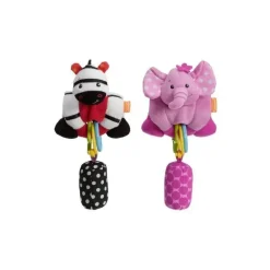 Infantino - Wrap Around Chiming Pal (Elefante/Zebra) Item variado - 1 contagem