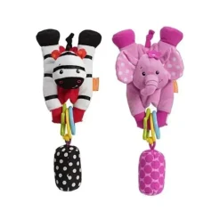 Infantino - Wrap Around Chiming Pal (Elefante/Zebra) Item variado - 1 contagem