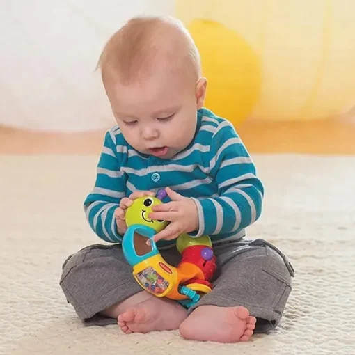 Infantino Topsy Turvy Twist and Play Caterpillar Rattle, Multicolorido