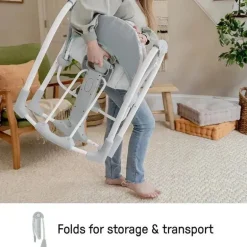 Ingenuity - ConvertMe 2 em 1 balanço de bebê automático portátil compacto e assento infantil, Wimberly