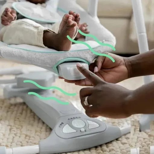 Ingenuity - ConvertMe 2 em 1 balanço de bebê automático portátil compacto e assento infantil, Wimberly