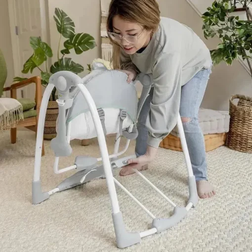 Ingenuity - ConvertMe 2 em 1 balanço de bebê automático portátil compacto e assento infantil, Wimberly
